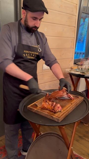 Сочная баранья корейка в тандыре🔥 #новаярига #food #рес?