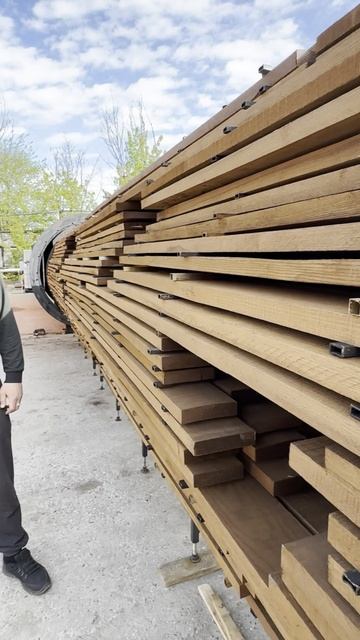 Термообработка большой партии доски ясеня при температуре 185 градусов смотреть онлайн