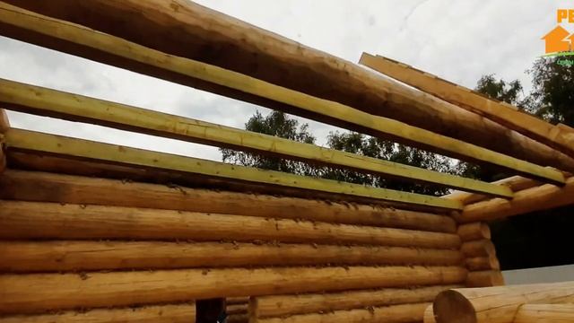Как мы делали монтаж потолочных балок на срубе 6×6+2 м в? смотреть онлайн