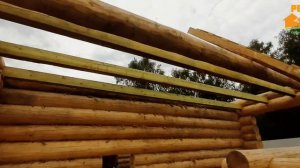 Как мы делали монтаж потолочных балок на срубе 6×6+2 м в?