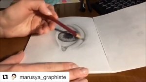 Рисовала глаз по уроку «Азбуки рисования»