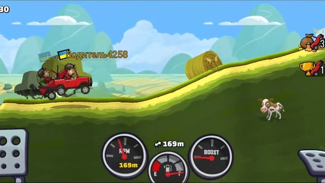 HILL Climb racing едет по мегахолмам