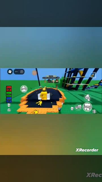 я не знаю почему он не прыгнул на батут а просто пробеж