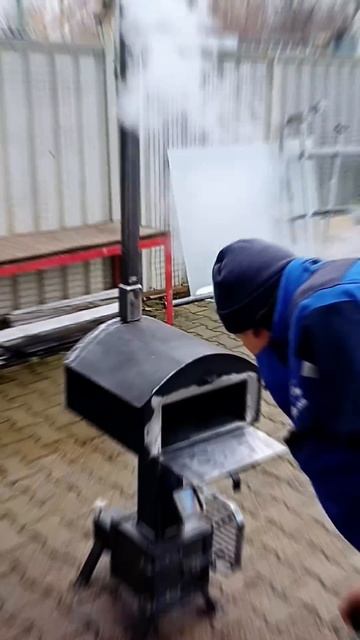 Печь на дровах # печь ракета 🚀 # турбопечь с насадками смотреть онлайн