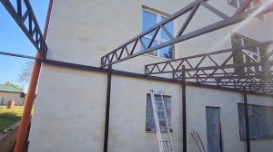 навес к дому своими руками, в одного!