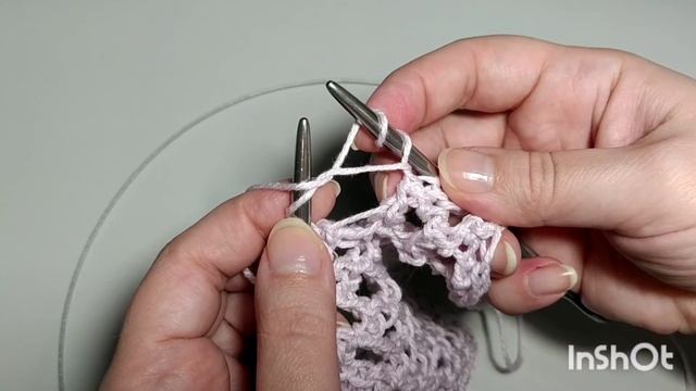 Ажурный узор спицами. смотреть онлайн