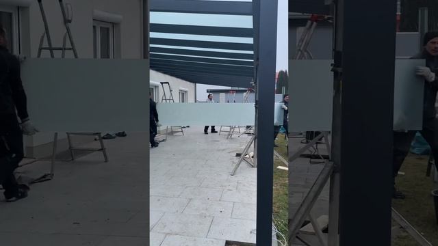 Установка террасы из стекла. Glasterrasse installieren LH терраса с смотреть онлайн