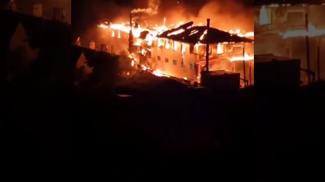 Пожар в Караганде. Баня Кедр. 29 мая 2021