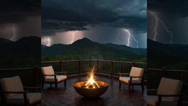 Треск поленьев и дождь