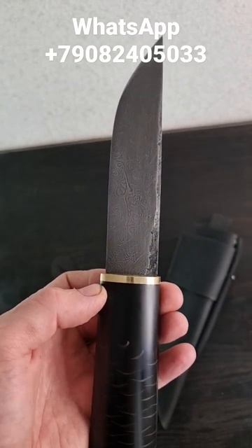 "Черный ворон" якутский нож из крученого дамаска. #нож # смотреть онлайн
