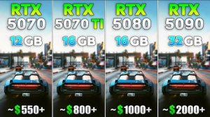 RTX 5070 vs RTX 5070 Ti vs RTX 5080 vs RTX 5090 - Test in 10 Games