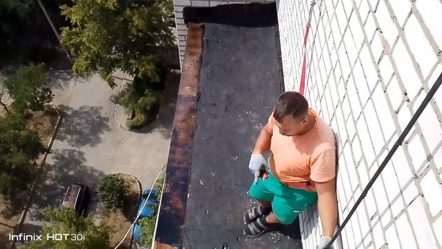 Высотные работы! Выполняем перекрытие крыши 2-х балкон смотреть онлайн
