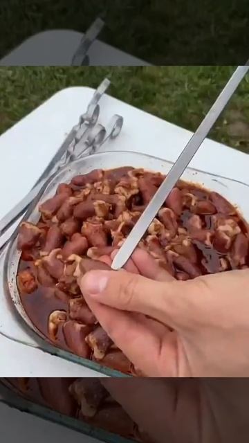 необычный шашлык...
