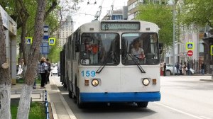 Троллейбус Екатеринбурга ЗиУ-682Г [Г00] борт. №159 маршрут №6 на остановке «Карла Маркса»