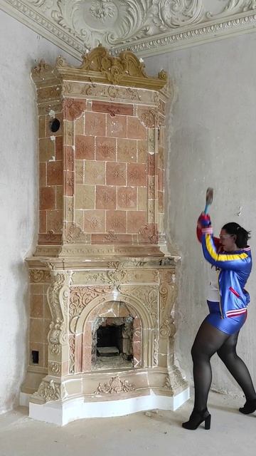 ЕСЛИ ЛОМАТЬ, ТО КРАСИВО!! 😈😈 #ceramic #изразец #печь #рест? смотреть онлайн