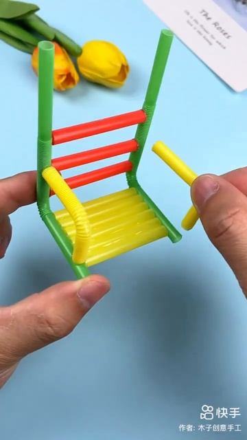 DIY как сделать качели из трубочек с ребенком?🎈🥰 смотреть онлайн