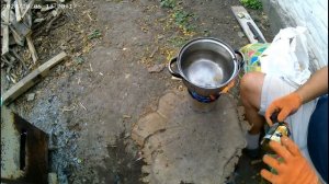 китайская печка щепочница в действии