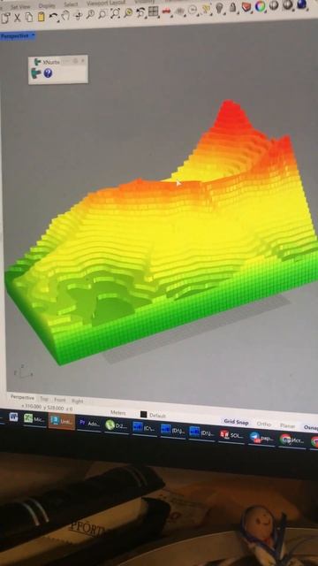 Слоёный ландшафт (Sliced landscape) в Rhinoceros 3D смотреть онлайн