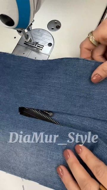 Как шить разрез с молнией💙#бизнес #мода#хочушить#шить