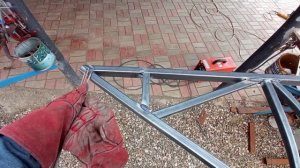 Изготовление ферм из профильной трубы.