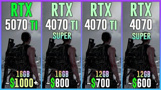 RTX 5070 TI vs RTX 4070 TI SUPER vs RTX 4070 TI vs RTX 4070 SUPER - Test in 20 Games смотреть онлайн