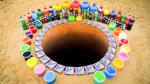 Детские мультики. Мультики эксперименты - извержение зубной пасты из шаров. Мультики для малышей.