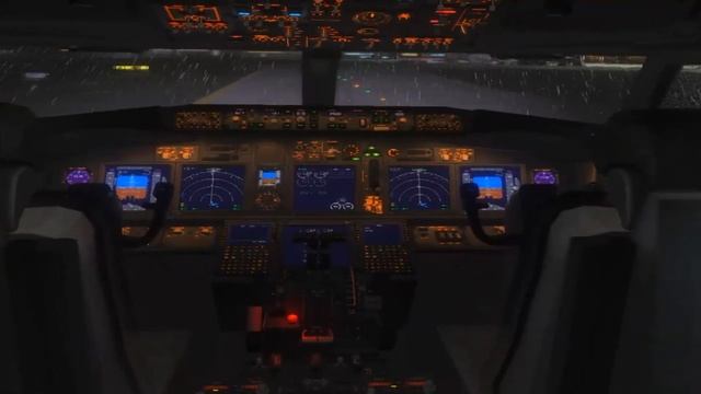 Ночной заход во Внуково Boeing 737 800 x plane 11. смотреть онлайн