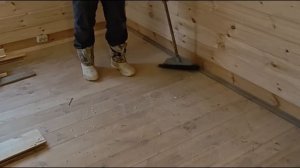 Пол в моечном отделении каркасной бани