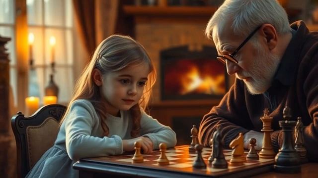 Звуки шахмат и камина – уютная атмосфера для размышле