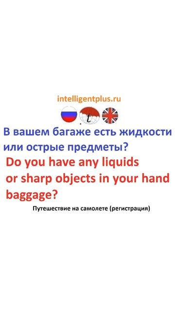 В вашем багаже есть жидкости или острые предметы Англ? смотреть онлайн