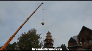 Аренда автокрана 90 тонн для монтажа купола храма