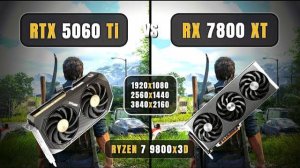 RTX 5060 Ti vs RX 7800 XT | 1080P, 1440P, 4k | Biggest Comparison | R7 9800x3D