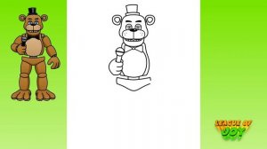 как нарисовать Фредди фазбера?.FNAF fnaf. fayfnaytsit freddy with