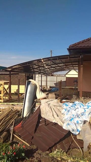 Навес из поликарбоната 12Х5 Энгельс. смотреть онлайн