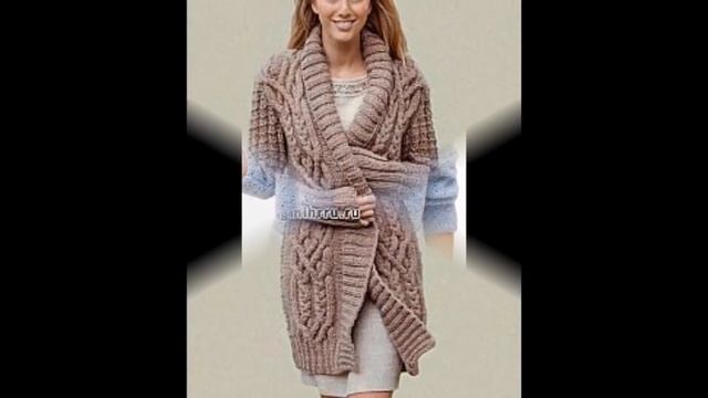 Вязаный Кардиган - 2019 / Knitted cardigan / Strickjacke смотреть онлайн