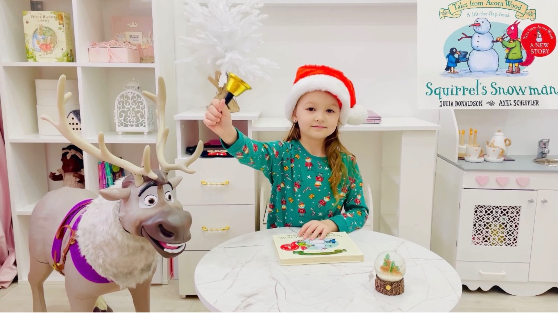 Sophie Reads “Squirrel's Snowman” By Julia Donaldson.