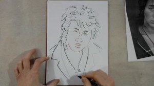 Рисуем портрет, не умея рисовать ("Виктор Цой-1")