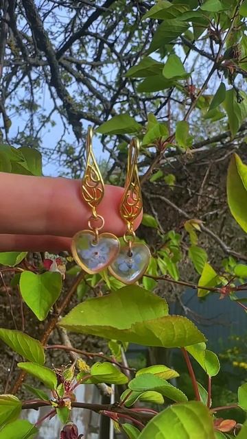 Серьги с незабудками 💕💧 смотреть онлайн