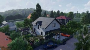 Ландшафтный дизайн дачи на 6 сотках с большими соснами