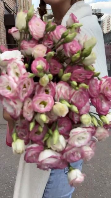 25 бело розовых эустом #цветымосква смотреть онлайн