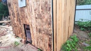 БЮДЖЕТНАЯ Каркасная баня из металла и досок за две нед