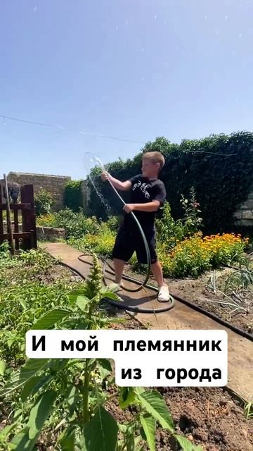 Поливаем огород вместе 🤝 #крым#лето#деревня смотреть онлайн