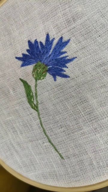 #cornflower #волошка #василек #вишивка #handmade #handembroidery #flowers смотреть онлайн