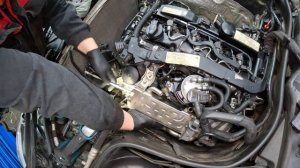 Замена турбины,устранение утечки Mersedes w212 om651