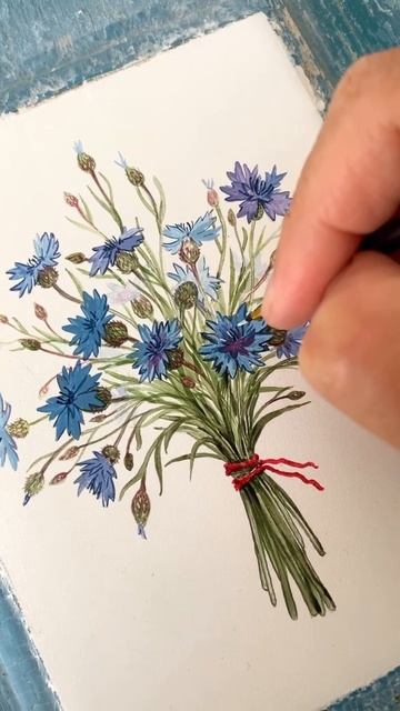 #рисуювасильки #васильки #букетполевой #букетвасилько смотреть онлайн