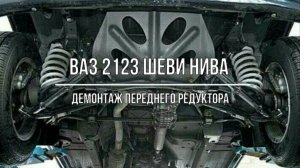 ВАЗ 2123 Chevrolet Niva. Демонтаж переднего редуктора