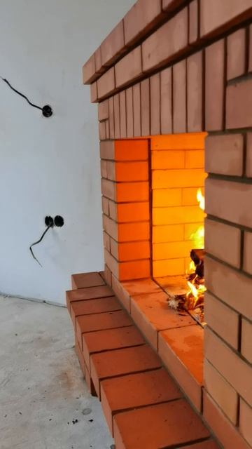 Угловой камин из витебского кирпича К/8 смотреть онлайн