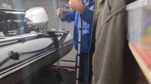 Установка системы Garmin Panoptix на ПВХ лодку!  Монтаж ротат?