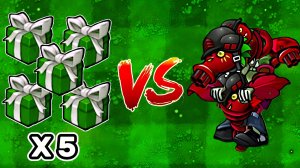 PVZ 1 Fusion 2.5 Challenge: 5 коробок с зелеными растениями против 300 случайных зомби