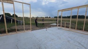 Сборка каркаса стен дома. Одноэтажный каркасный дом 100